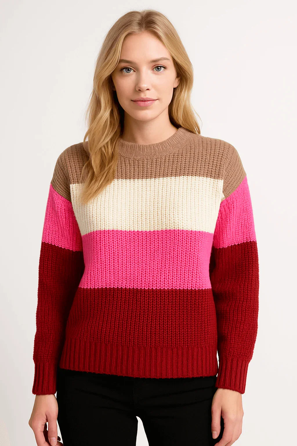 Blusa Listrada Mousse