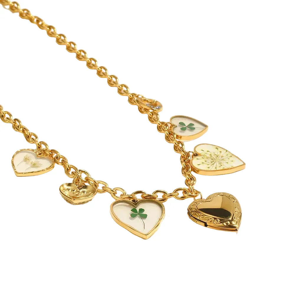 Colar Pingente Coração de Aço Inoxidável E.B.belle