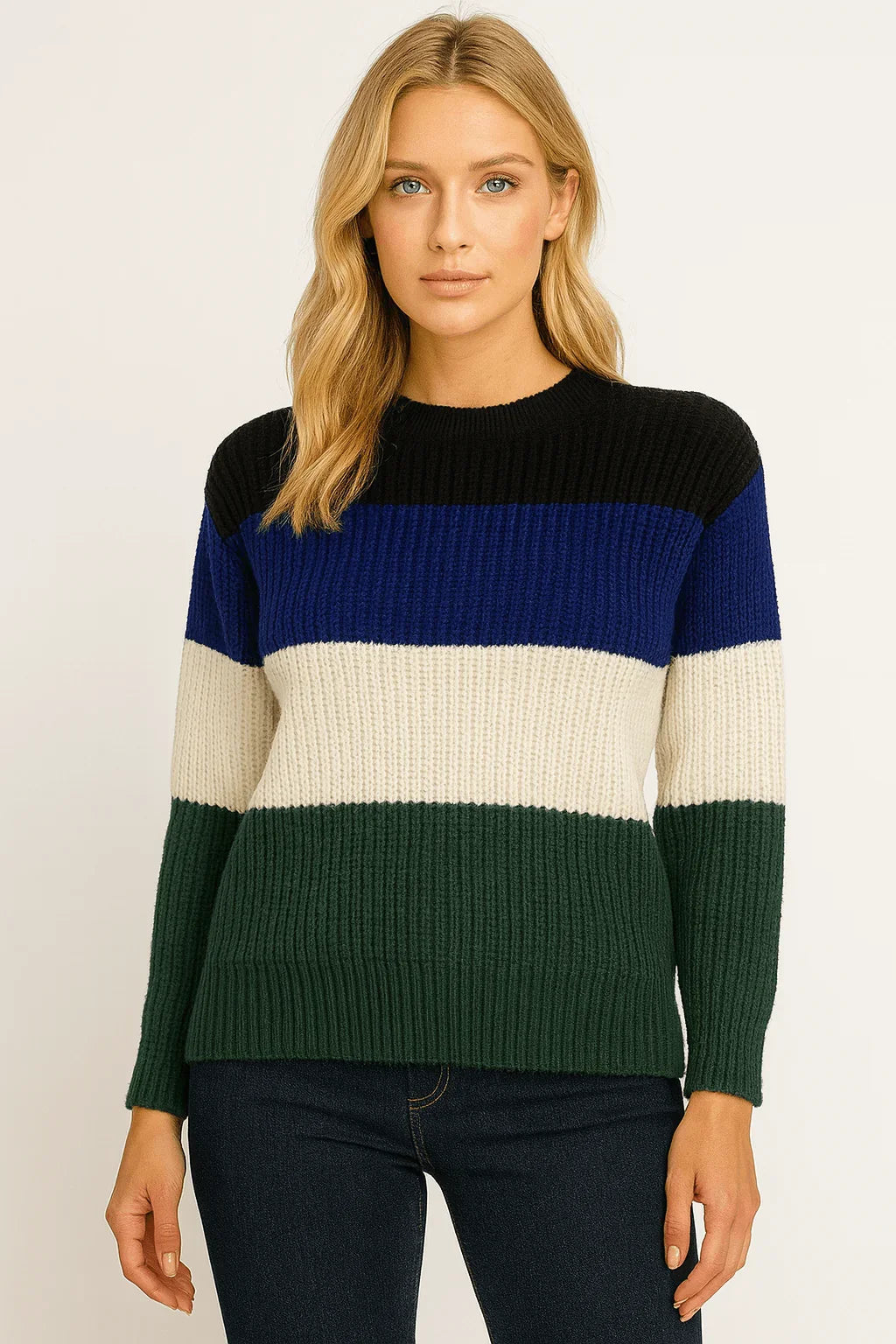 Blusa Listrada Mousse