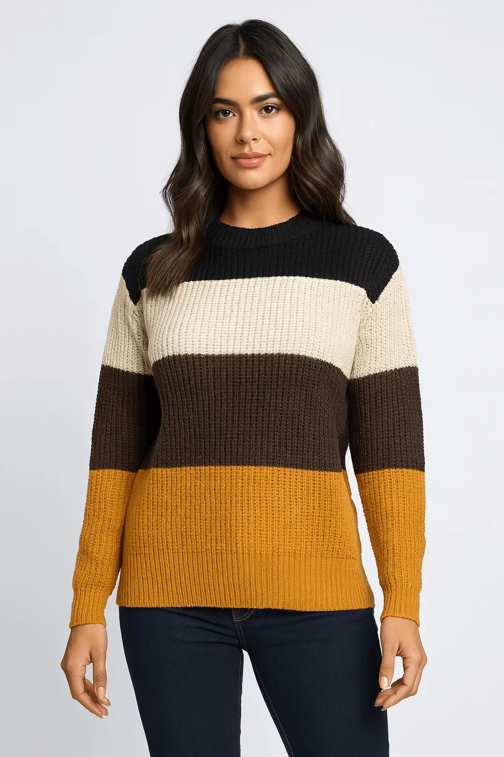 Blusa Listrada Mousse