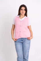 Colete Detalhes Tranças Botões