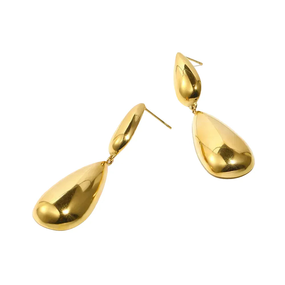 Brincos Gotas de Água Banhado a Ouro