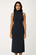 Vestido Mousse Trançado Longo