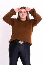 Blusa Canelada Manga Balão