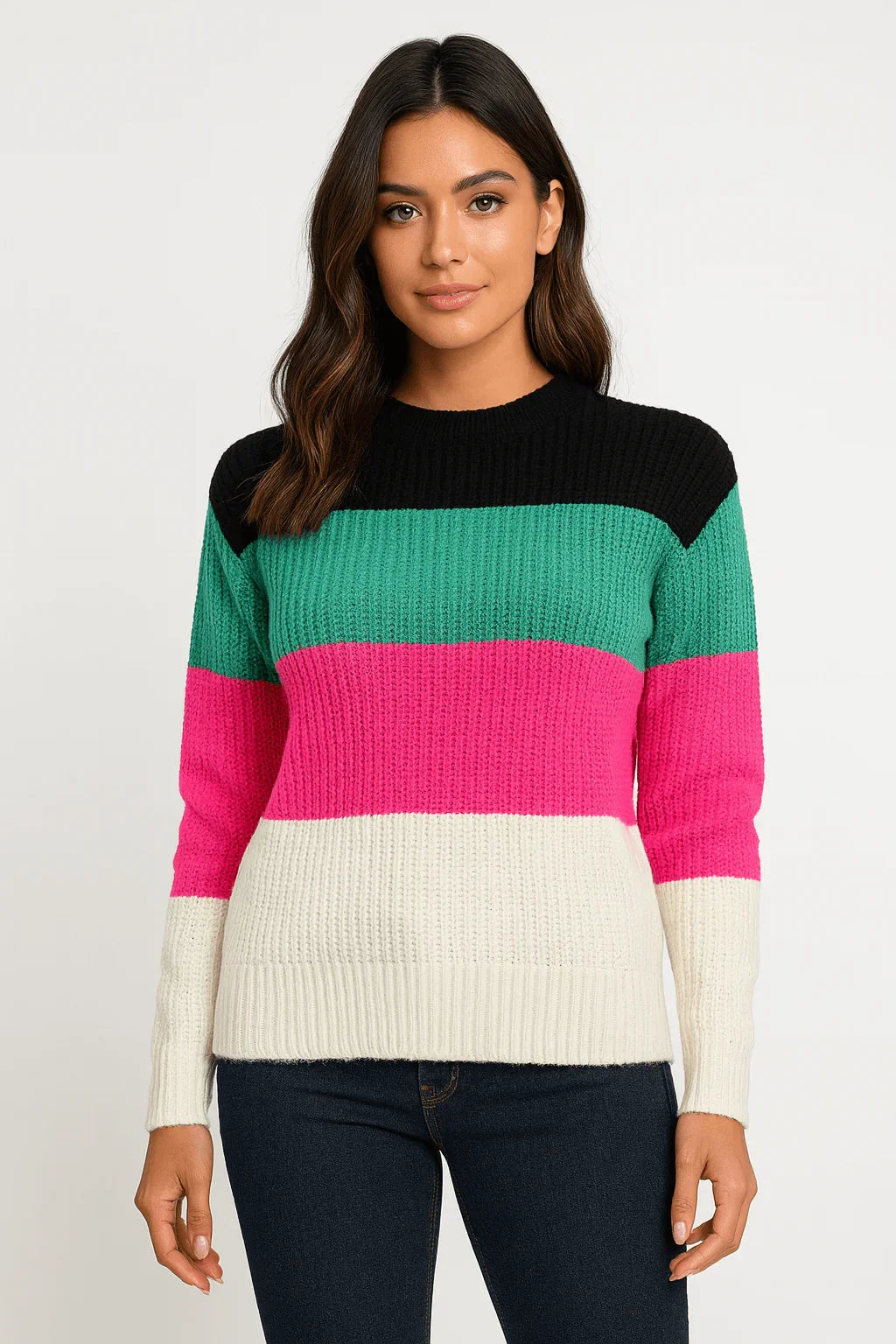 Blusa Listrada Mousse