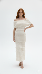 Vestido Ombro a Ombro Rendado