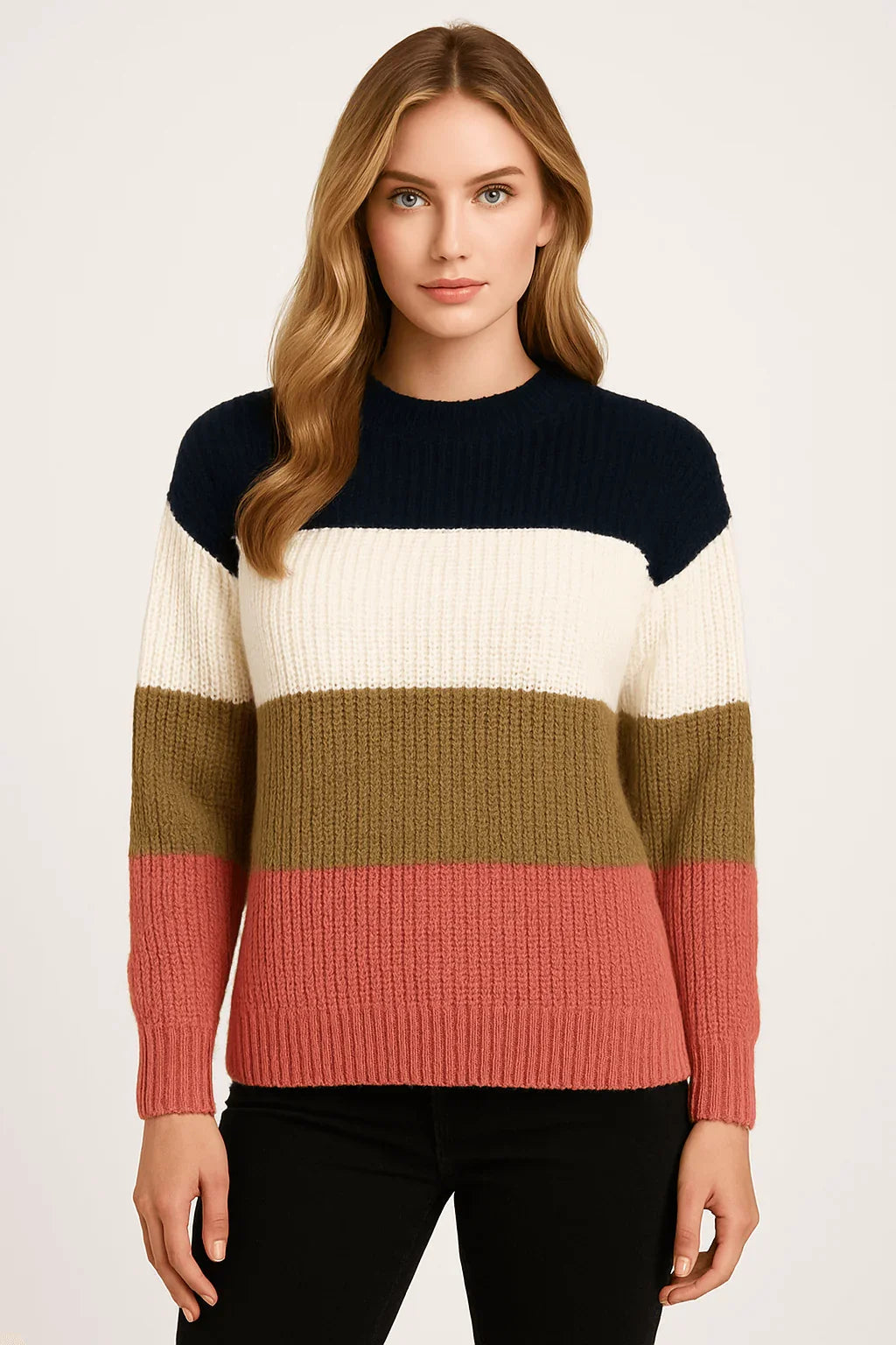 Blusa Listrada Mousse