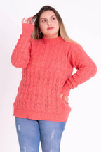 Blusa Tricot com Tranças Feminina