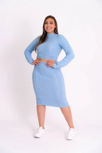 Conjunto Trançado Saia com Cropped