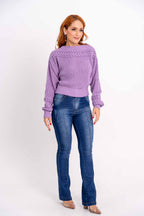 Blusa Tranças Na Gola