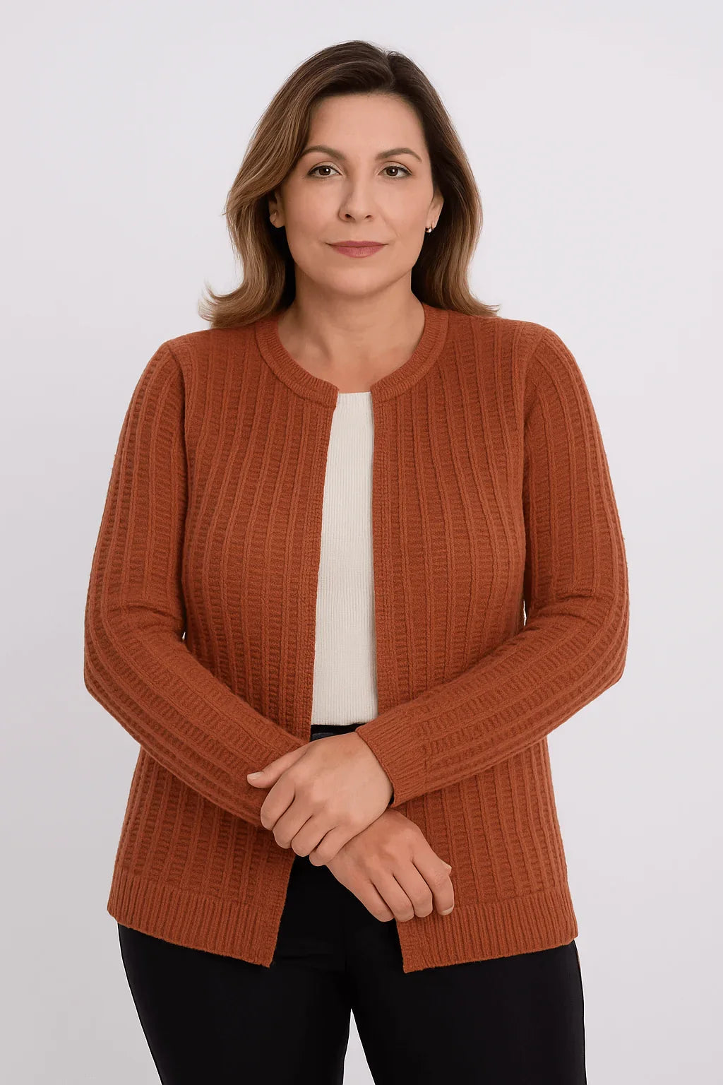 Casaco Detalhado Tijolinho