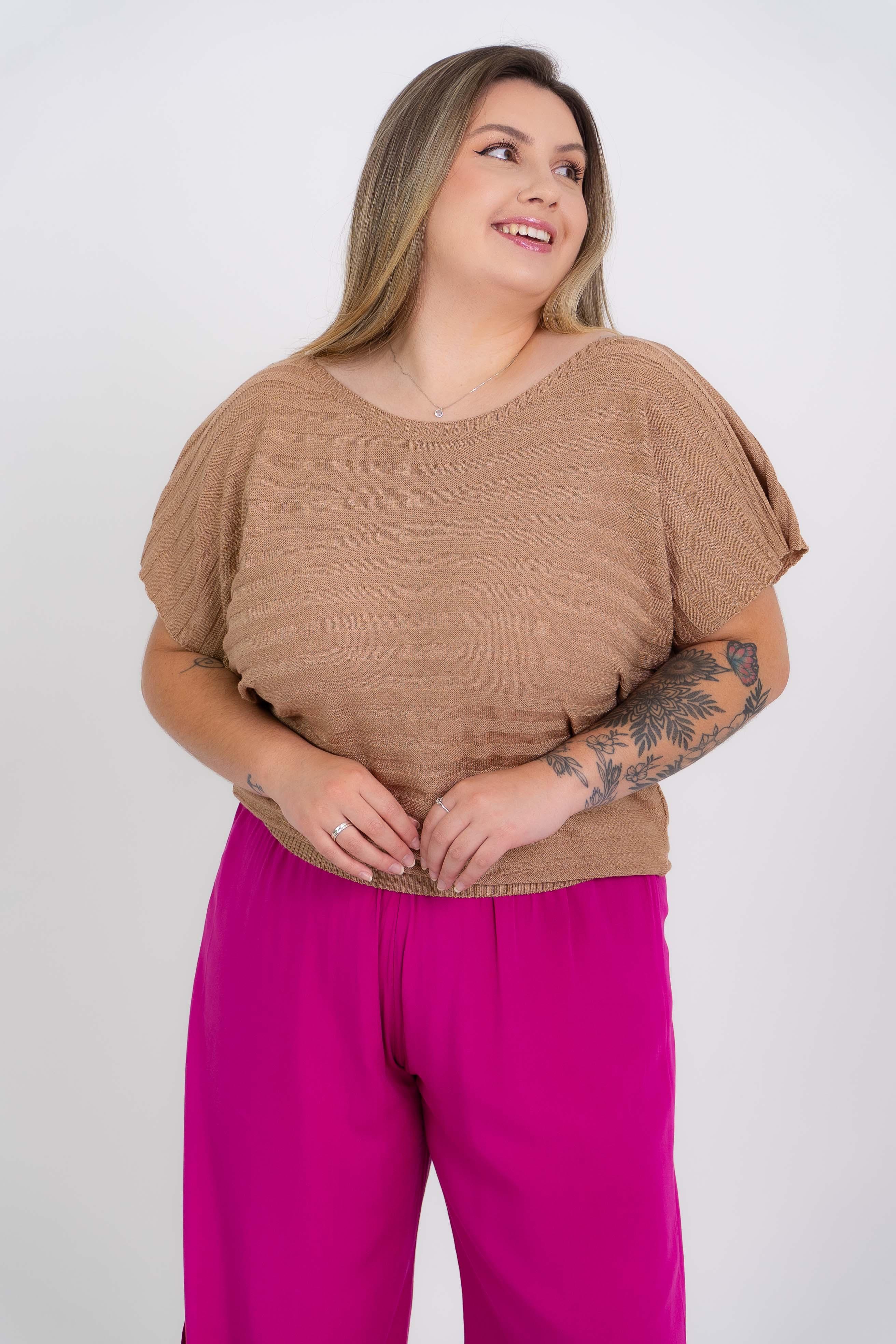 Blusinha Morcego Texturizada