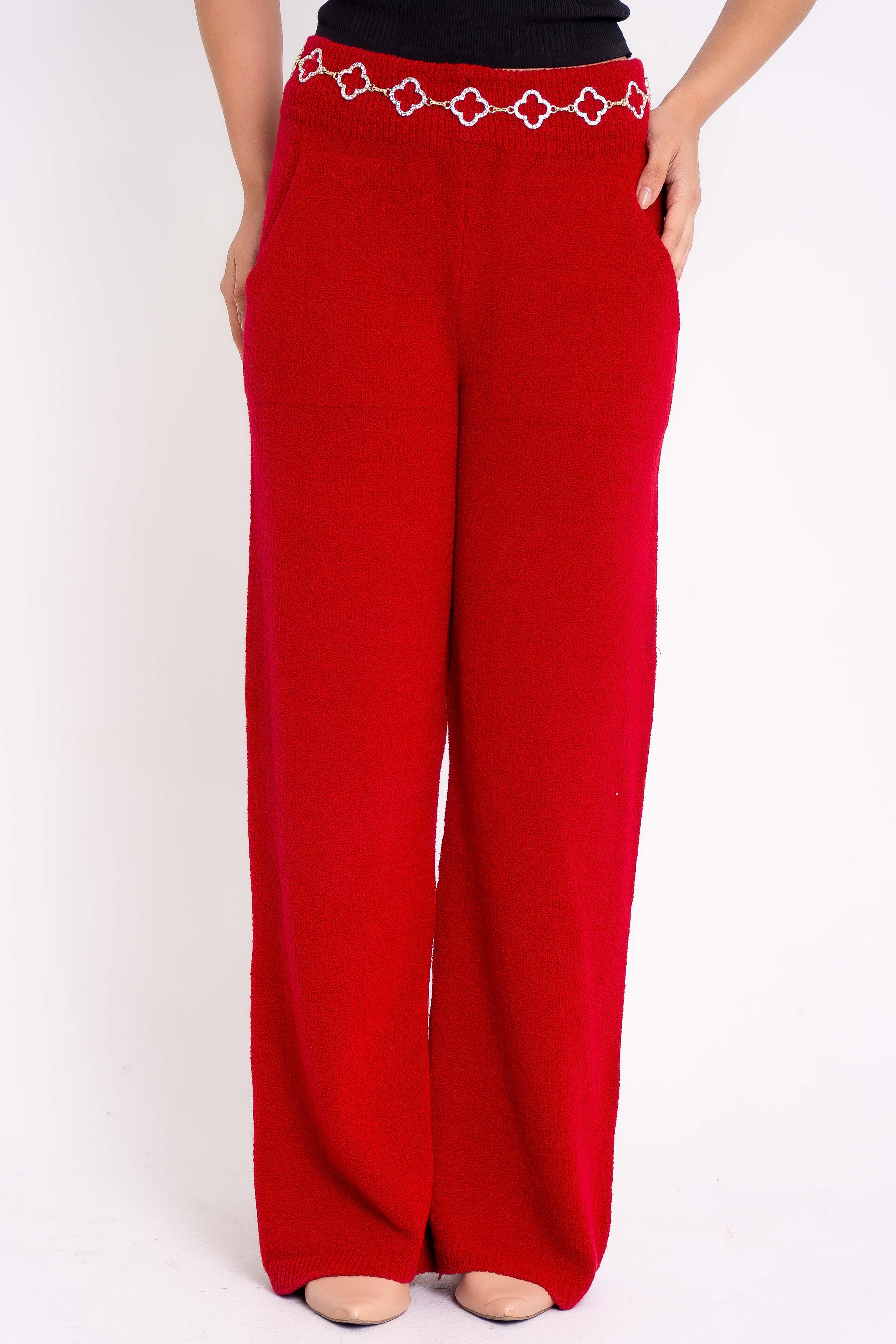 Calça Pantalona Lisa Mousse