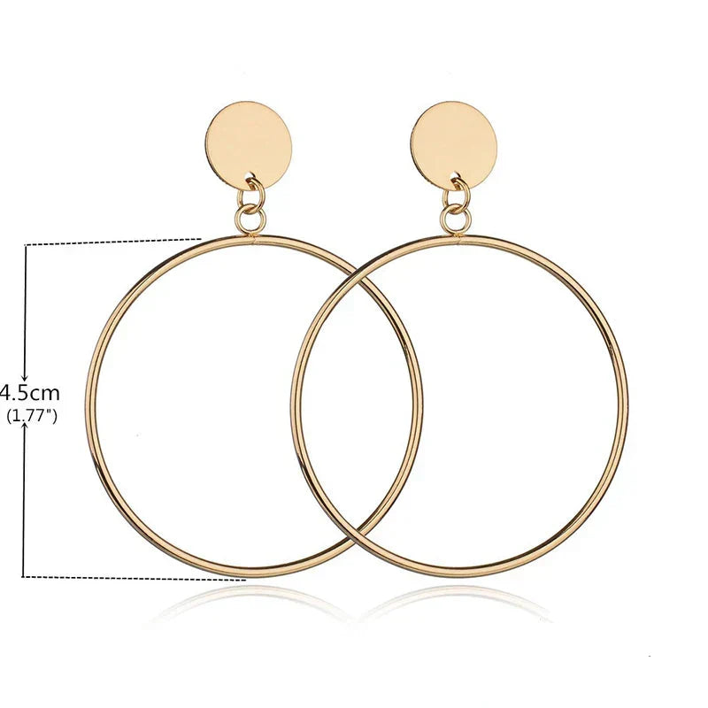 Brincos Geométrico Luxuoso Banhado a Ouro e Prata