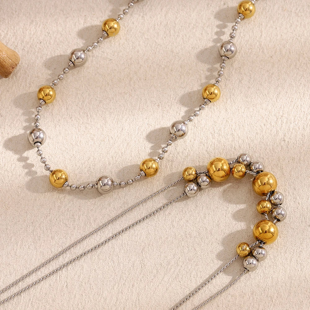 Colar Elegance Dual em Aço Inoxidável 18K