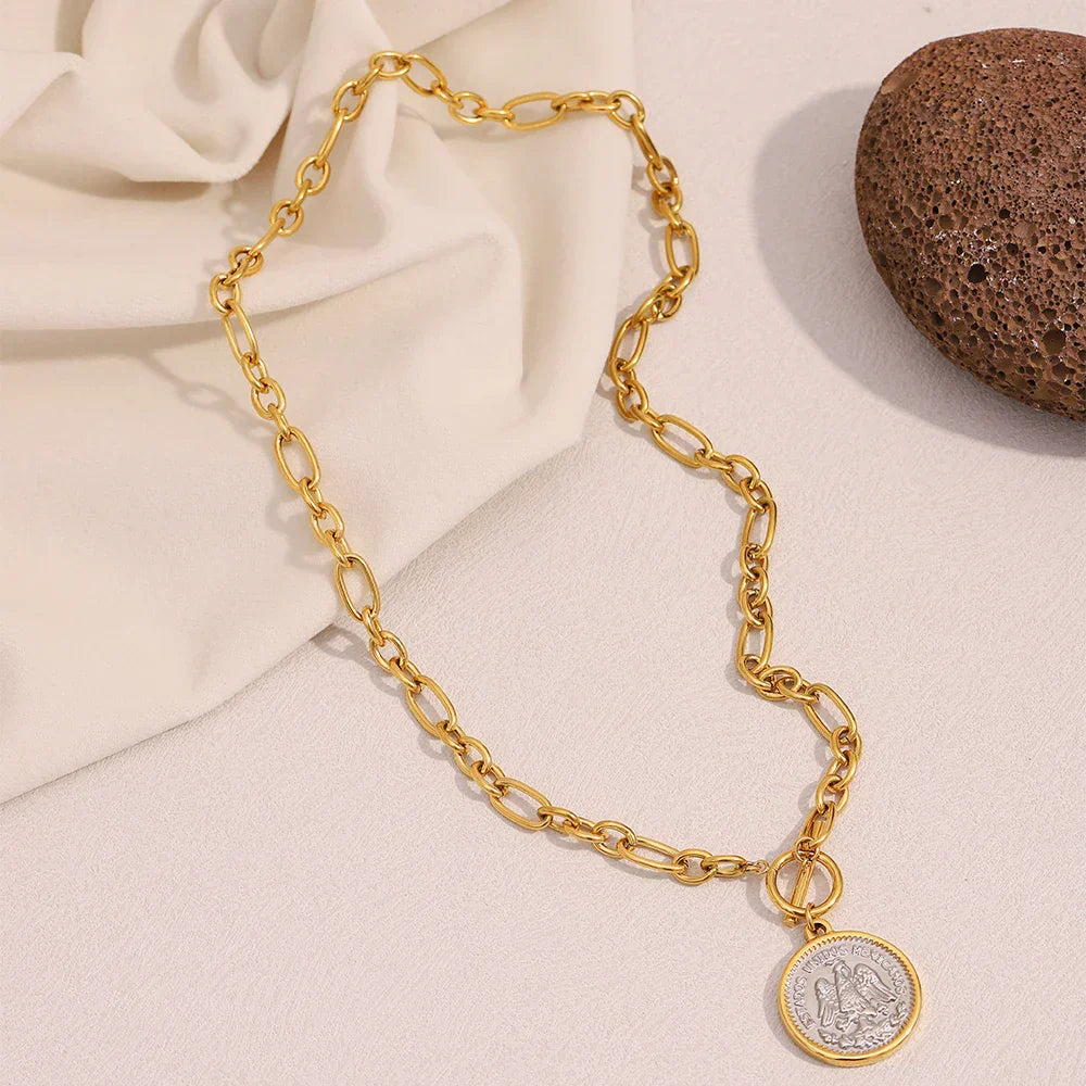 Colar Anjo PVD Ouro Inoxidável E.B.belle