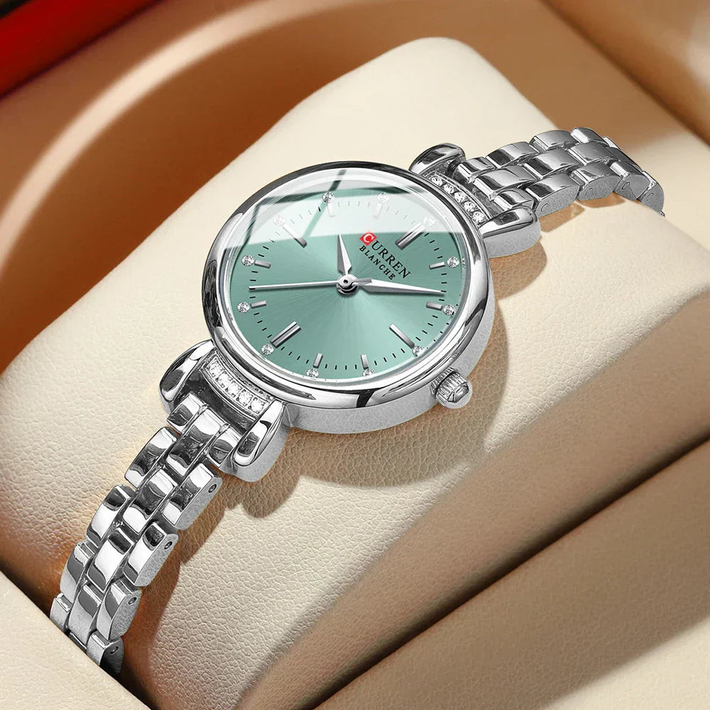 Relógio Feminino Curren Luxuoso com Strass Brilhante