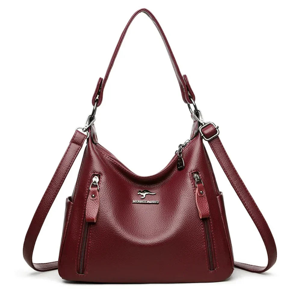 Bolsa Luxuosa Crossbody de Couro Plutônio