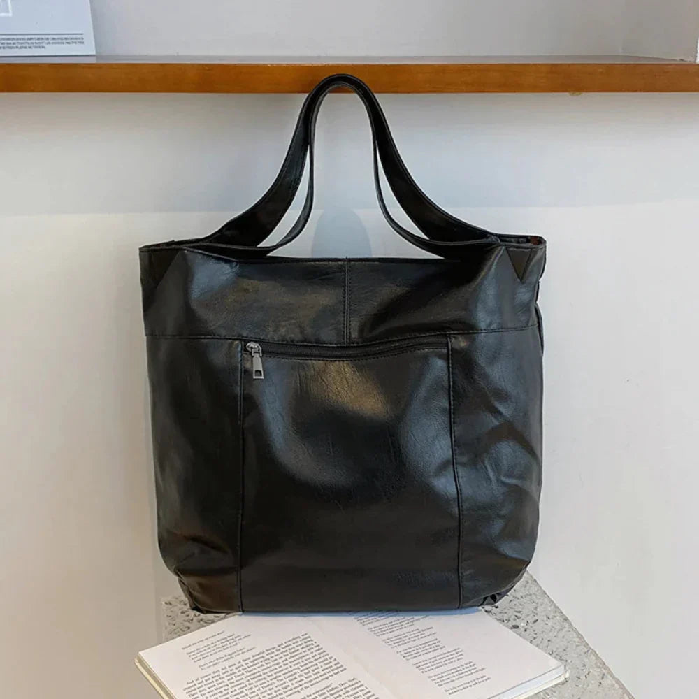 Bolsa de Couro Feminina - Alta Capacidade Retro