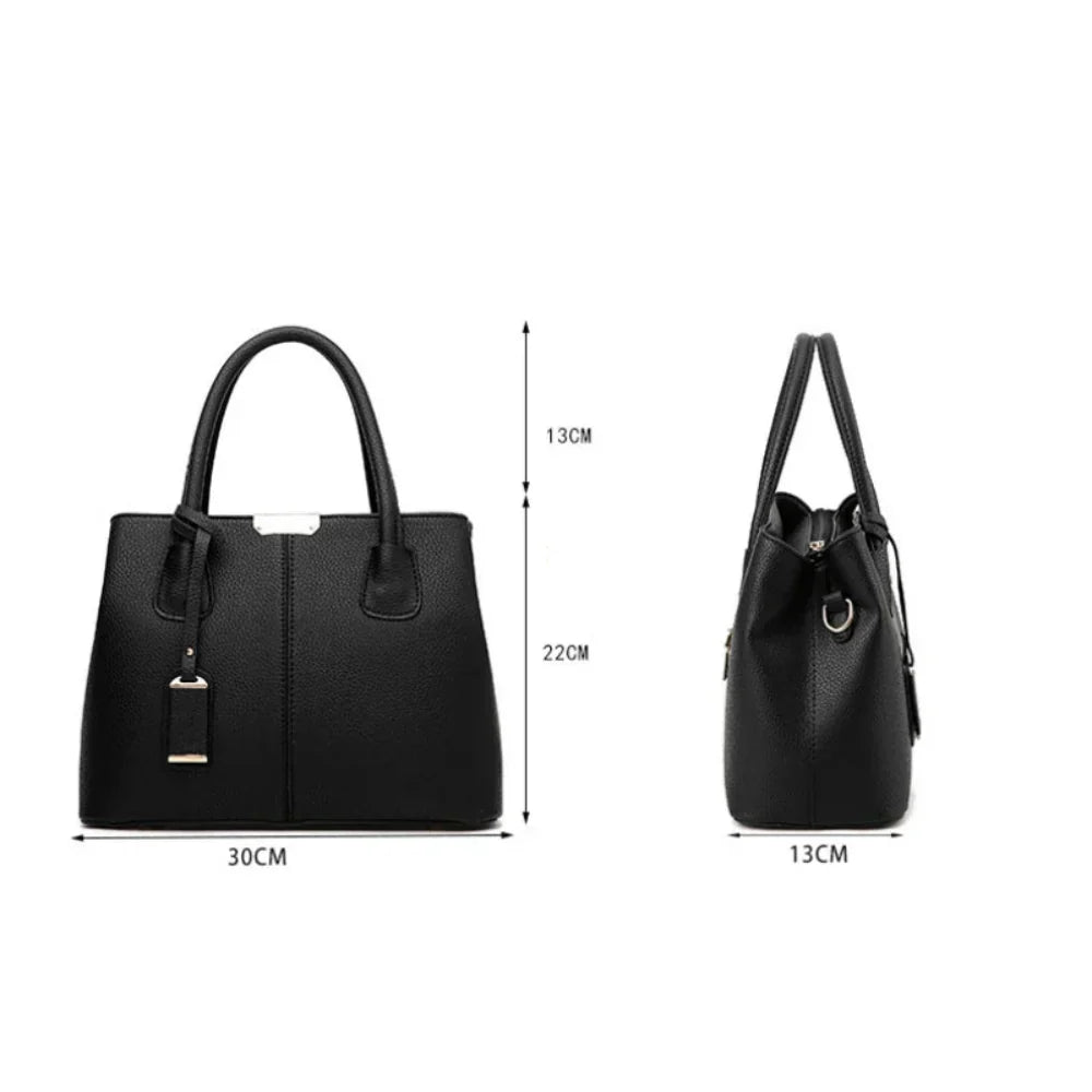 Elegante Bolsa de Couro Plutônio Feminina