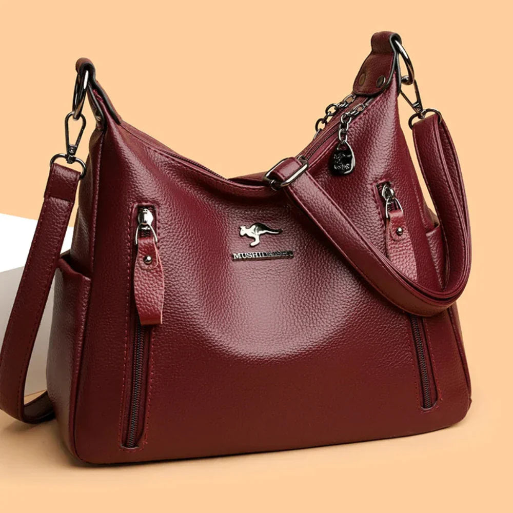 Bolsa Luxuosa Crossbody de Couro Plutônio