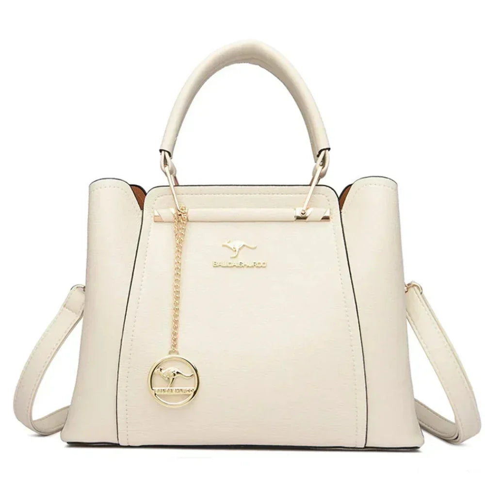 Bolsa de Couro Luxuosa com Grande Capacidade e Design Elegante