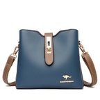 Bolsa Crossbody de Couro Sintético de Alta Capacidade