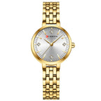 Relógio Feminino Curren Luxo Strass Aço Inoxidável