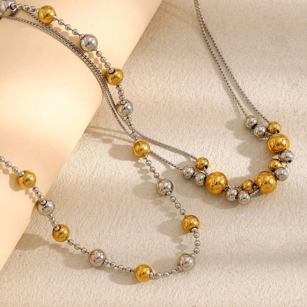 Colar Elegance Dual em Aço Inoxidável 18K