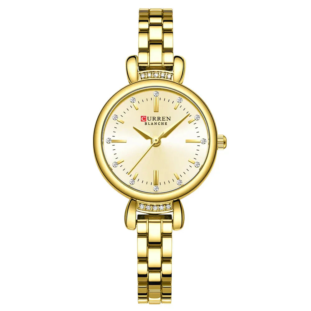 Relógio Feminino Curren Luxuoso com Strass Brilhante
