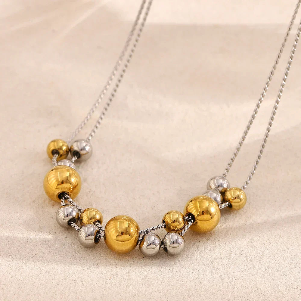 Colar Elegance Dual em Aço Inoxidável 18K