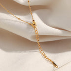 Colar Minimalista de Luxo com Zircão em Aço Inoxidável