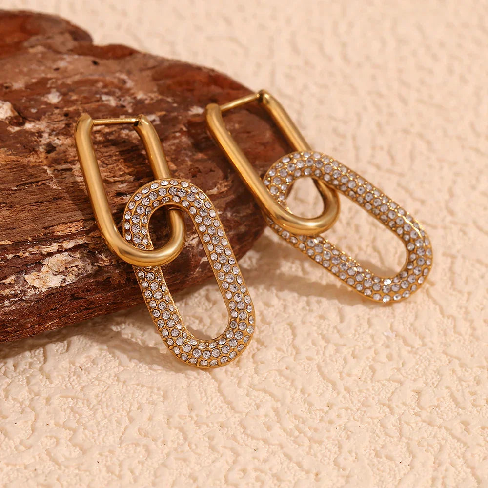 Brincos Luxuoso Banhado a Ouro