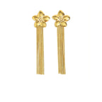 Brincos Florais de Borla Banhados a Ouro 18K
