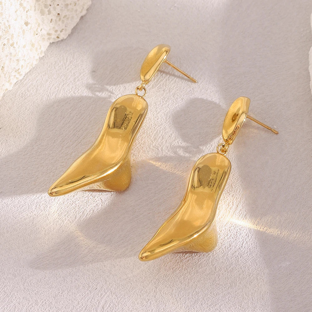 Brincos E.B.belle Salto Alto em Aço Inoxidável 18K