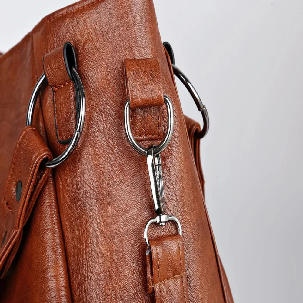 Bolsa de Couro Luxuosa com Grande Capacidade