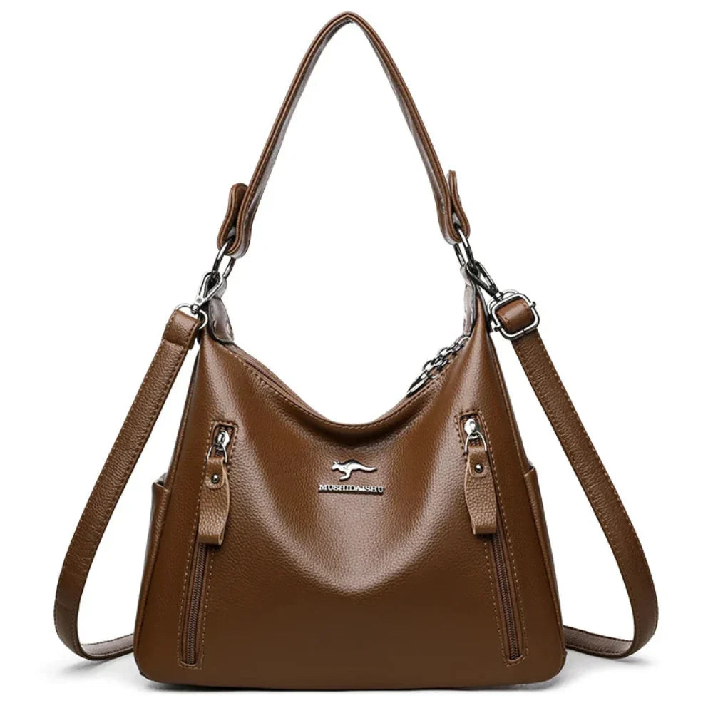 Bolsa Luxuosa Crossbody de Couro Plutônio