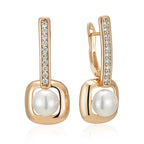 Brincos de Pérolas Vintage em Ouro Rosa 585