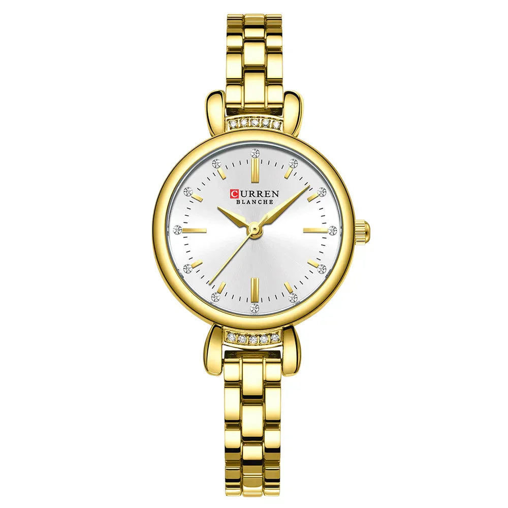 Relógio Feminino Curren Luxuoso com Strass Brilhante