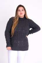 Blusa Tricot com Tranças Feminina