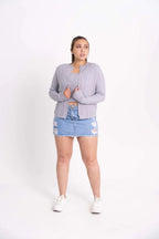 Conjunto Modal de Tricot com Cardigan e Cropped