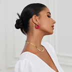 Brincos em Aço inoxidável Argola Tubo