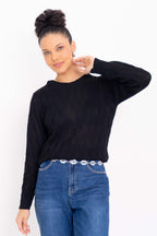 Blusa de Tricot com Ponto Losango