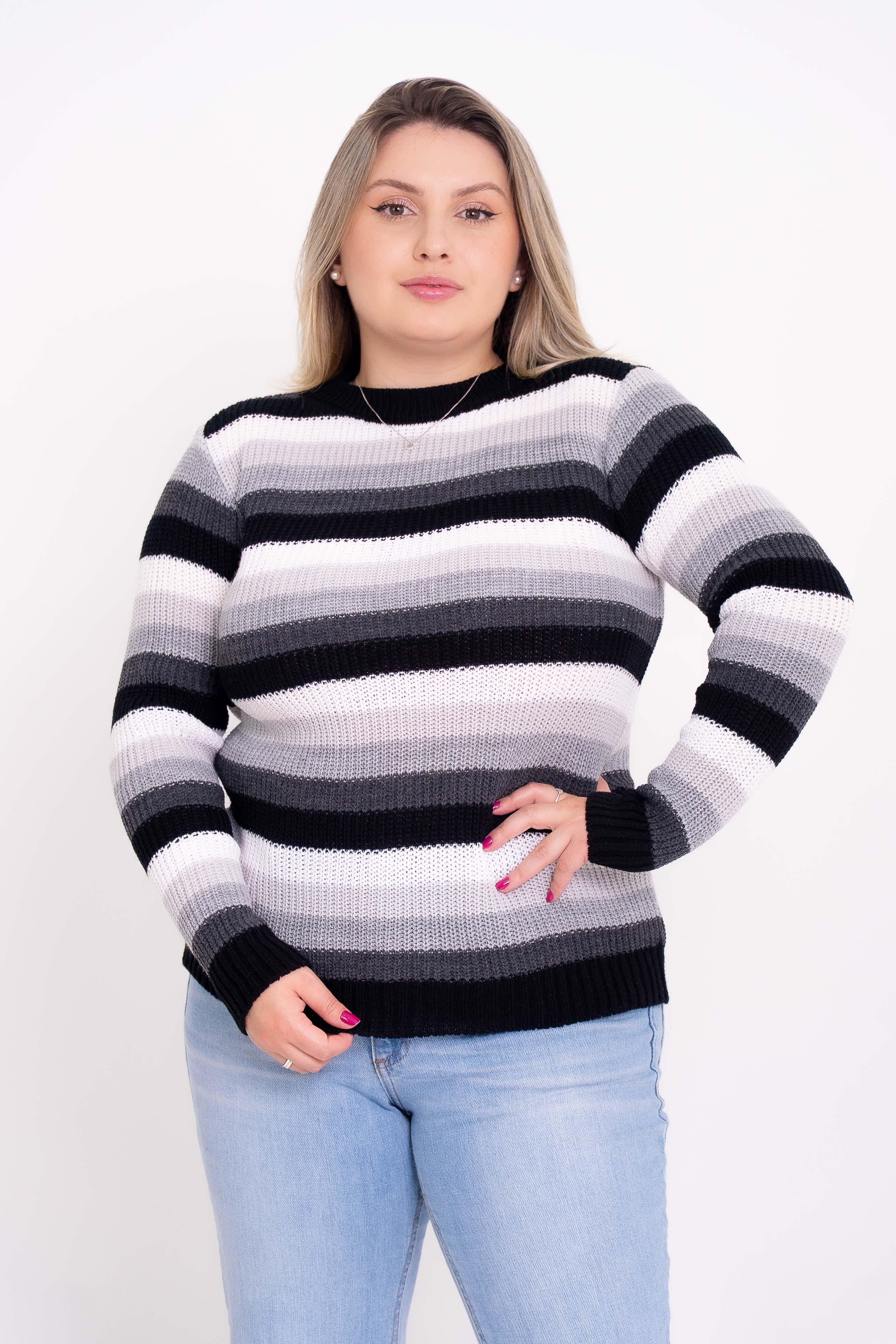 Blusa Listrada de Lã